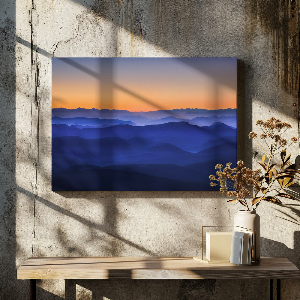 Nebelige Berge | Leinwand