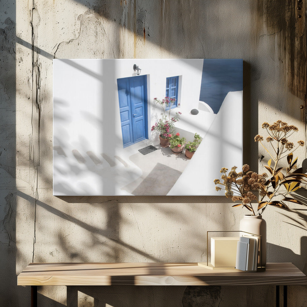 Schritte hinunter zu Blau | Leinwand