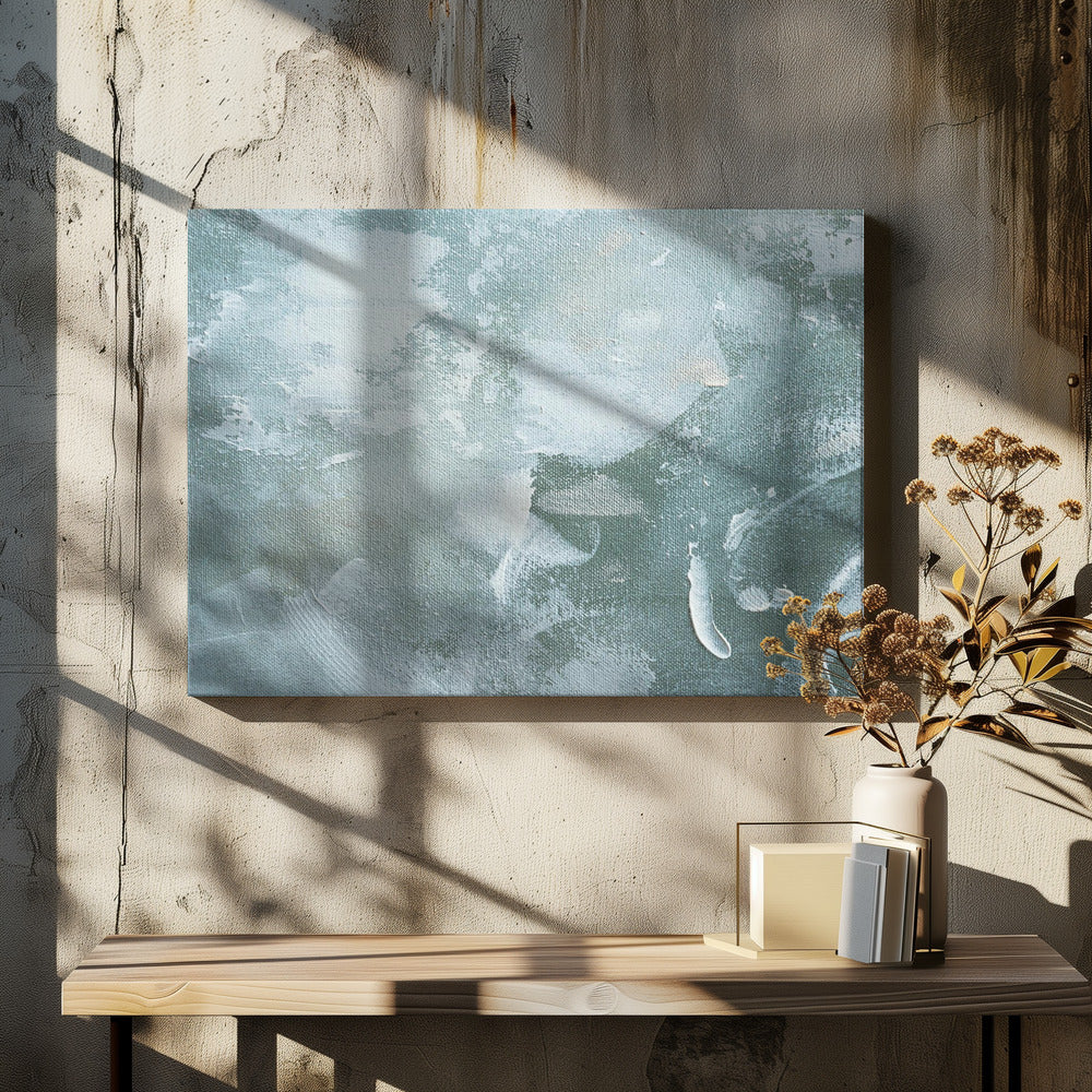 Grünes und weißes Acryl | Leinwand
