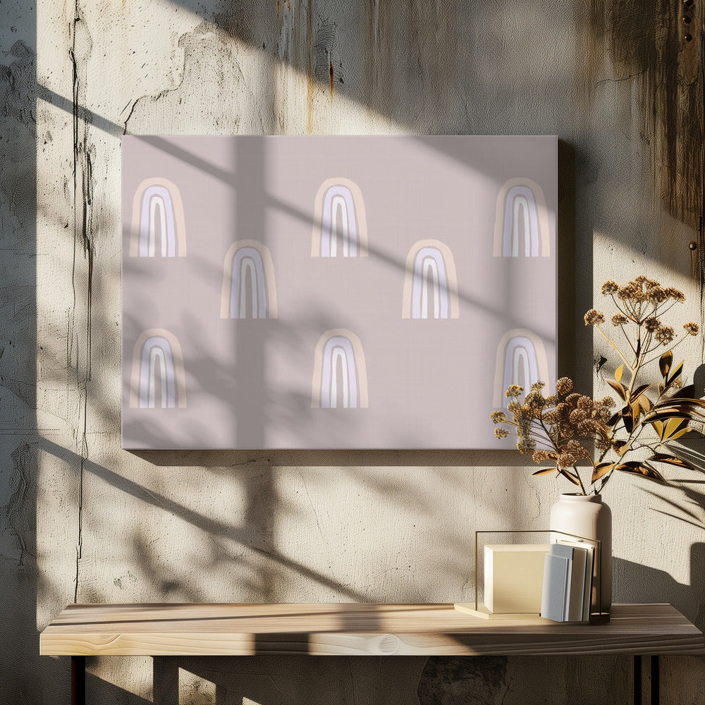 Pastell Bögen Muster | Leinwand