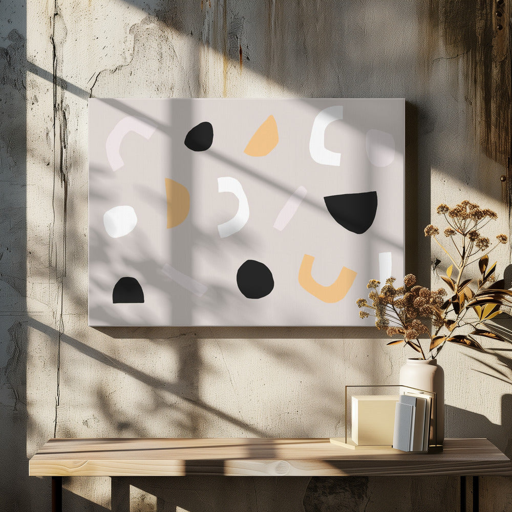 Geometrische Formen in neutralen Tönen | Leinwand