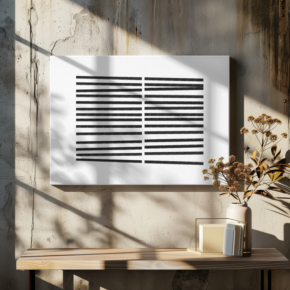 Parallele schwarze Linien | Leinwand