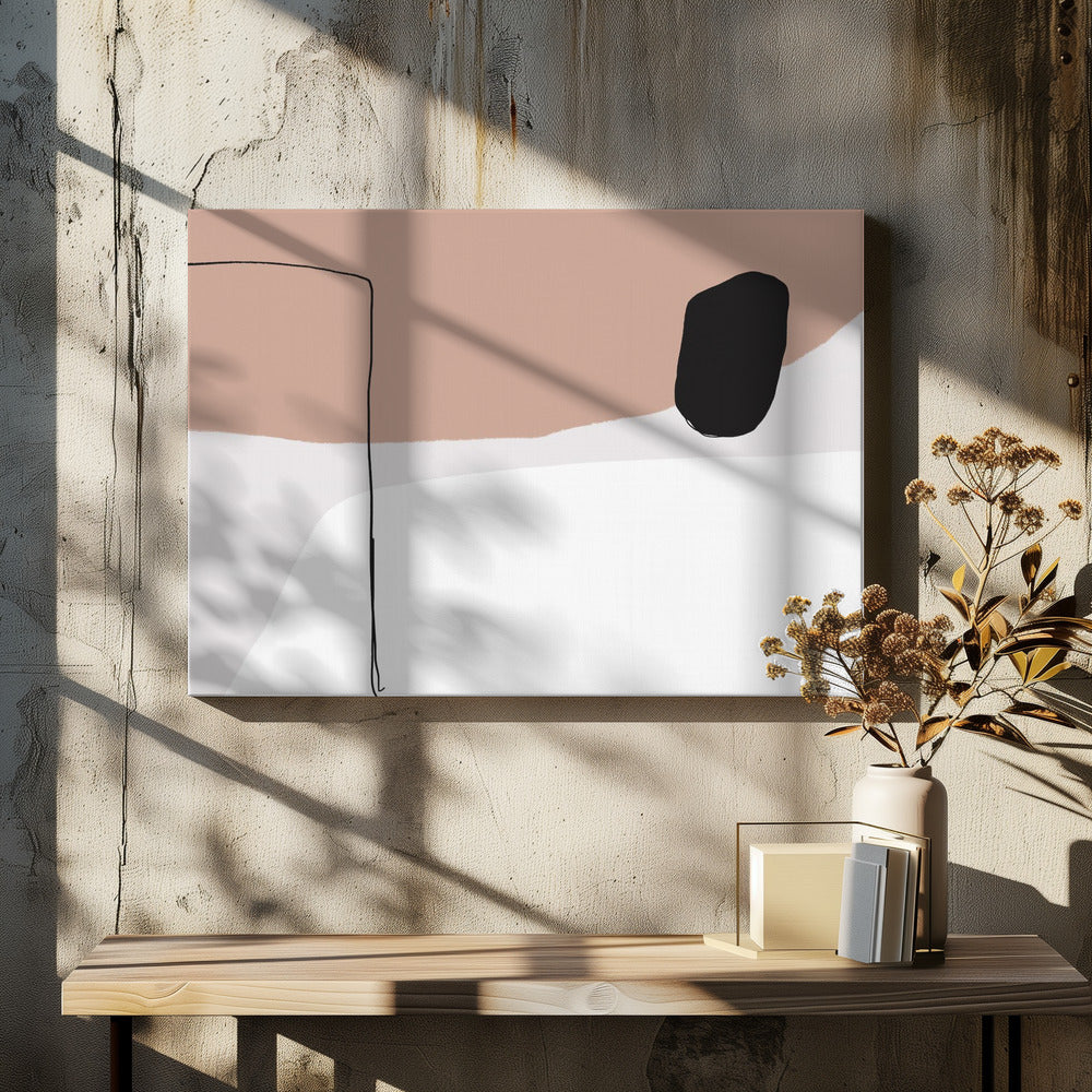 Minimalistische kräftige schwarze Formen | Leinwand