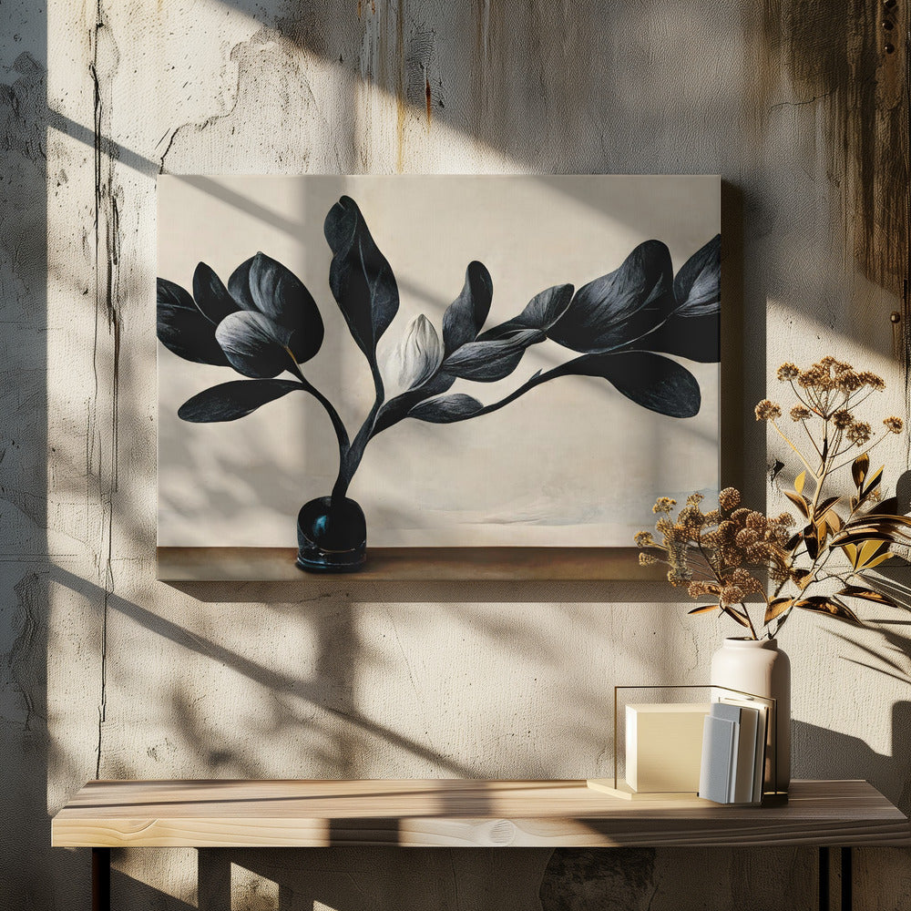 Schwarze Magnolie | Leinwand