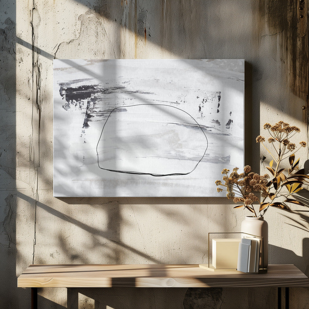 Schwarz-Weiß-Kunstwerk | Leinwand