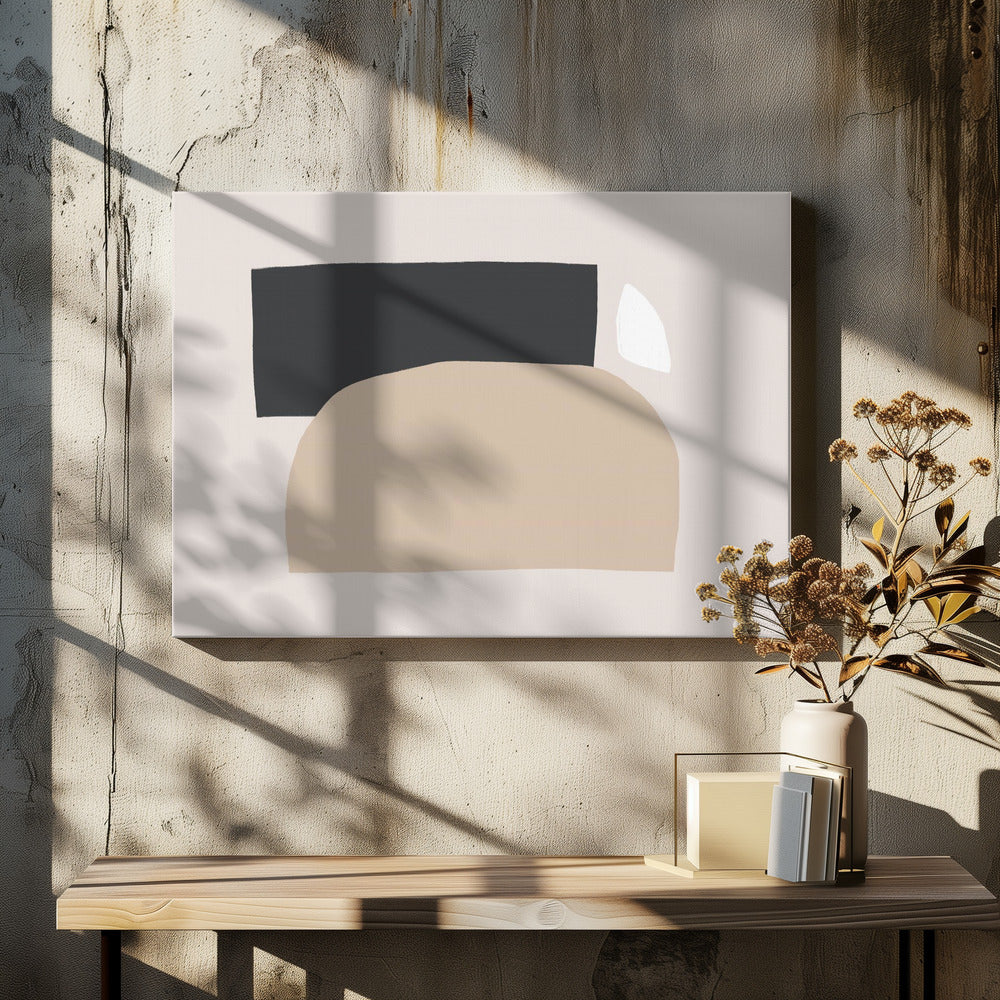 Geometrische Formen in neutralen Tönen | Leinwand