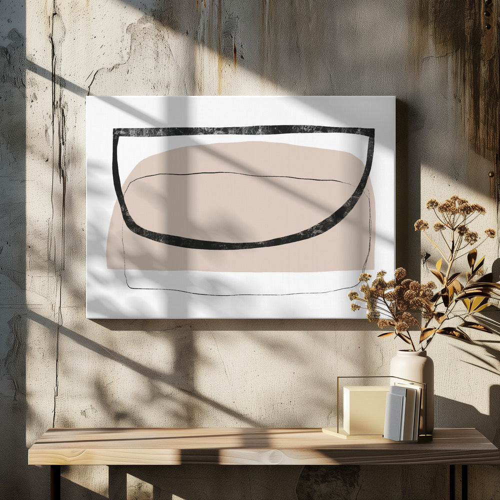 Geometrische Formen und neutrale Töne | Leinwand