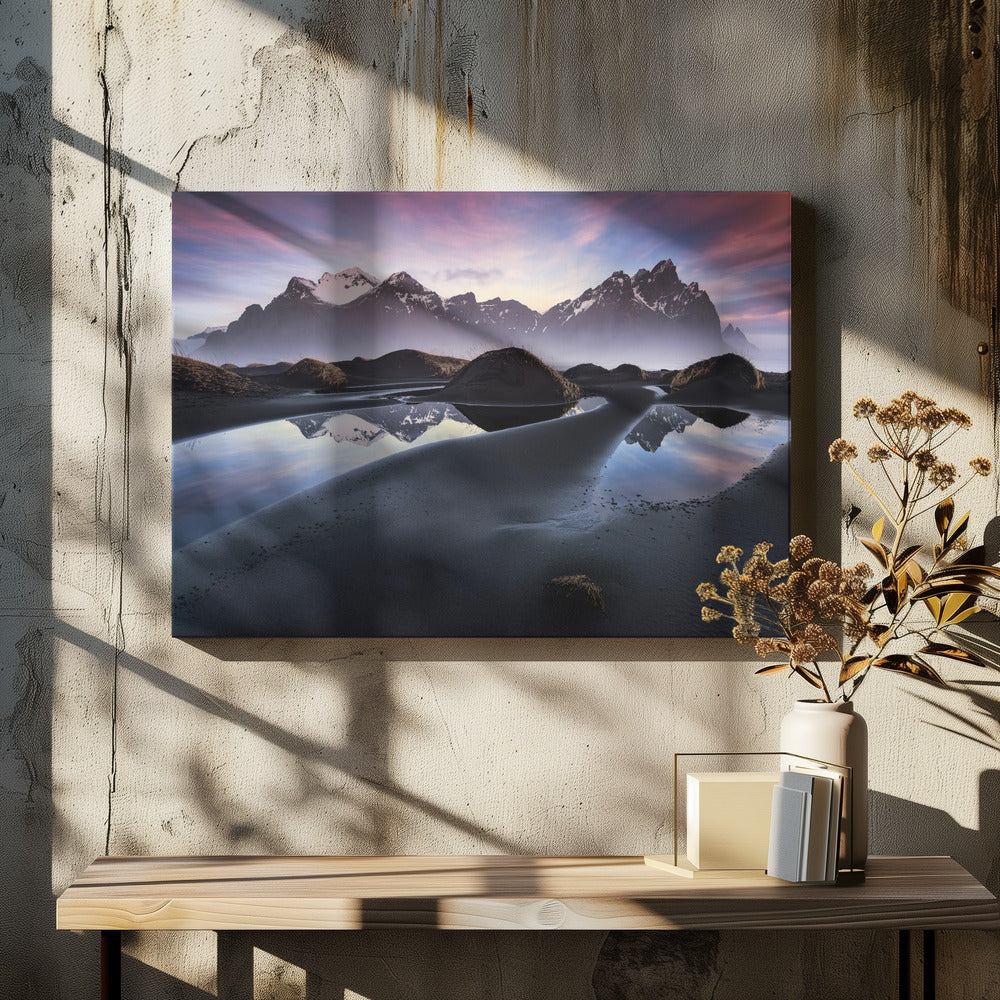 Leuchtendes Vestrahorn | Leinwand