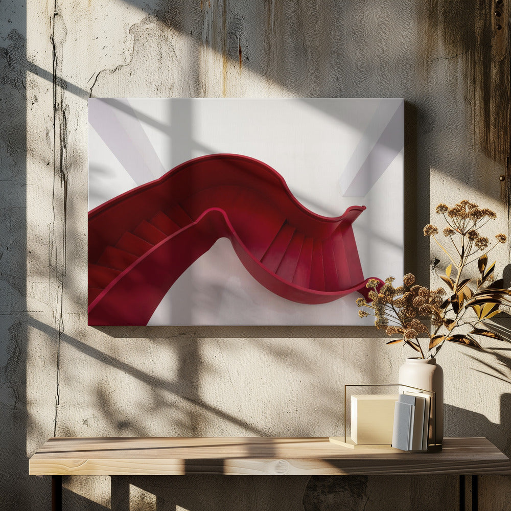 Rote Treppe | Leinwand