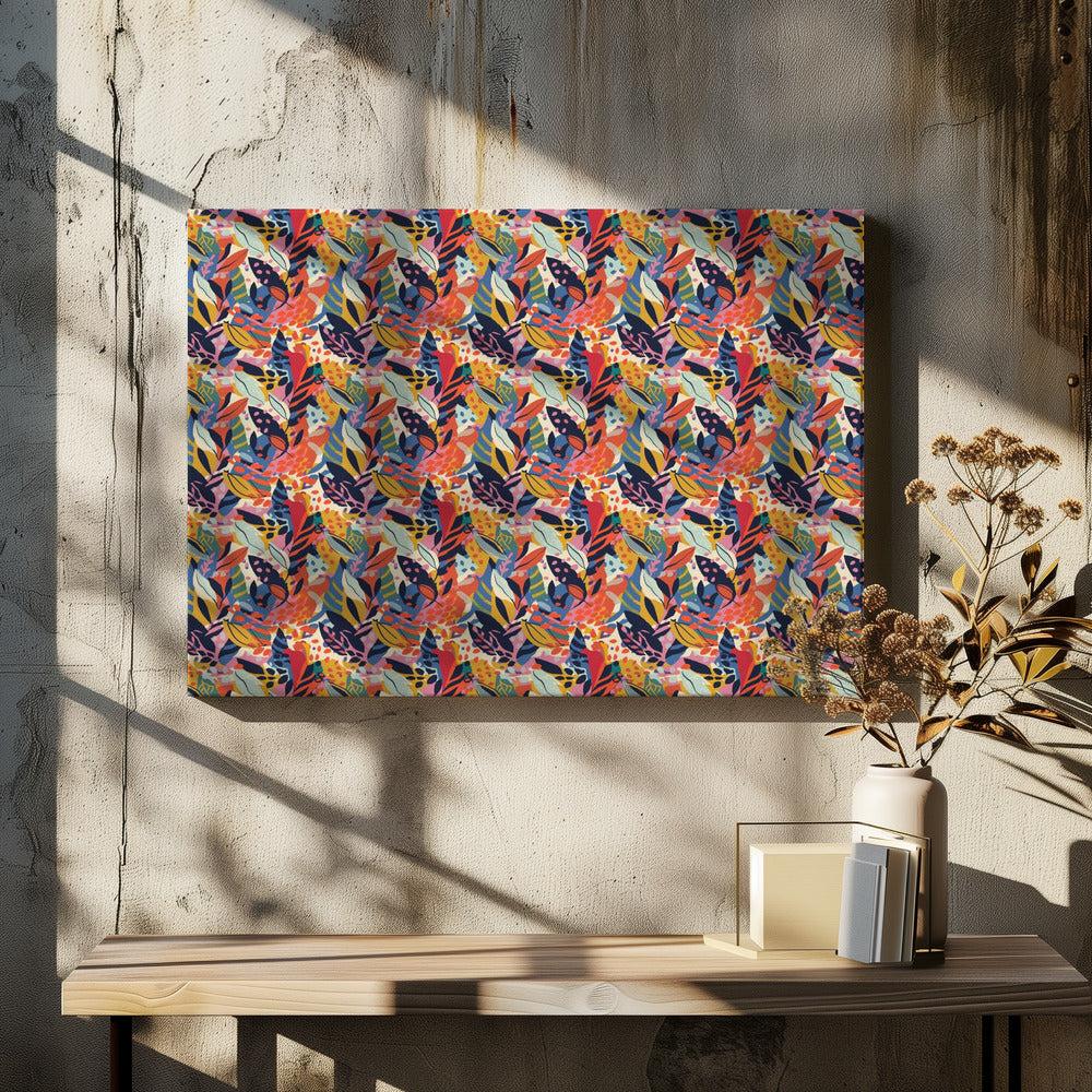 Lebendiger Dschungel-Wandteppich | Leinwand