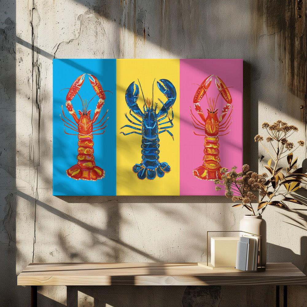 Hummer-Langustinen-Pop-Art | Leinwand
