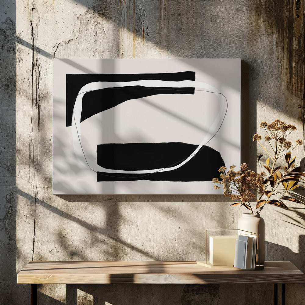 Monochromer Fluss | Leinwand