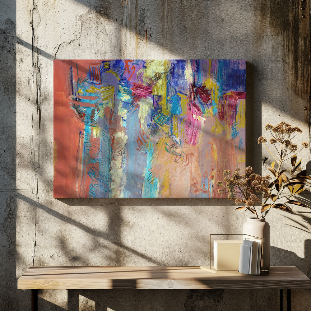 Expressionistisches farbenfrohes Abstraktes | Leinwand