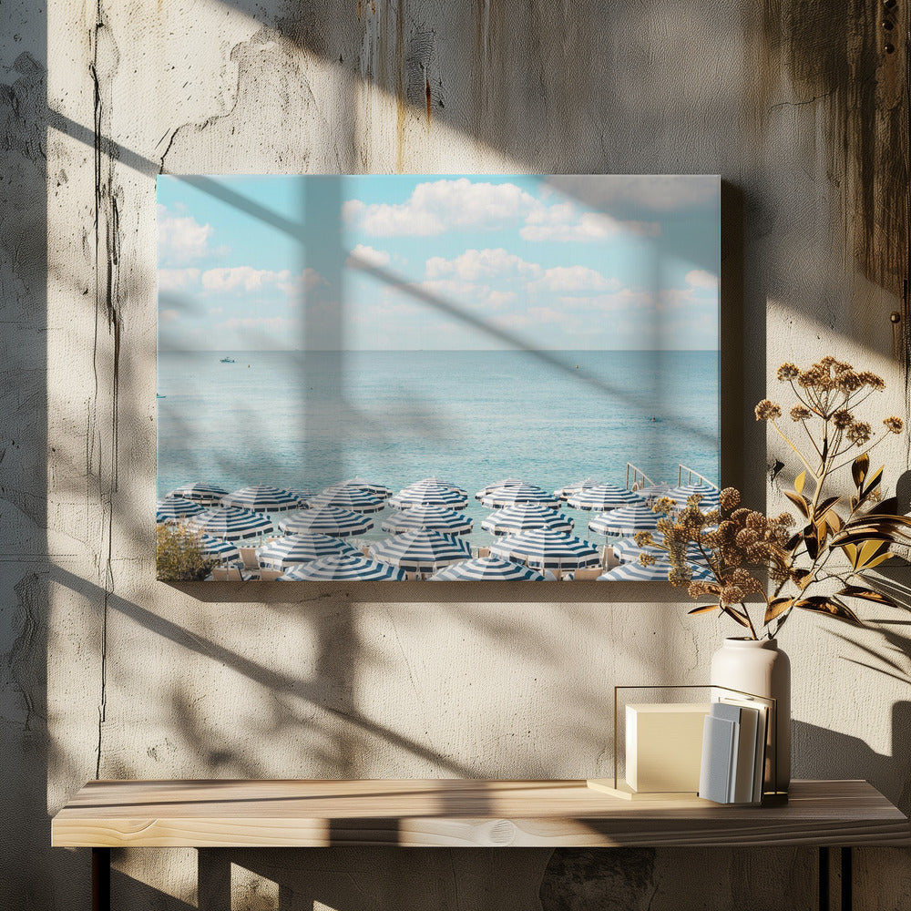 Strandschirme an der französischen Riviera II | Leinwand
