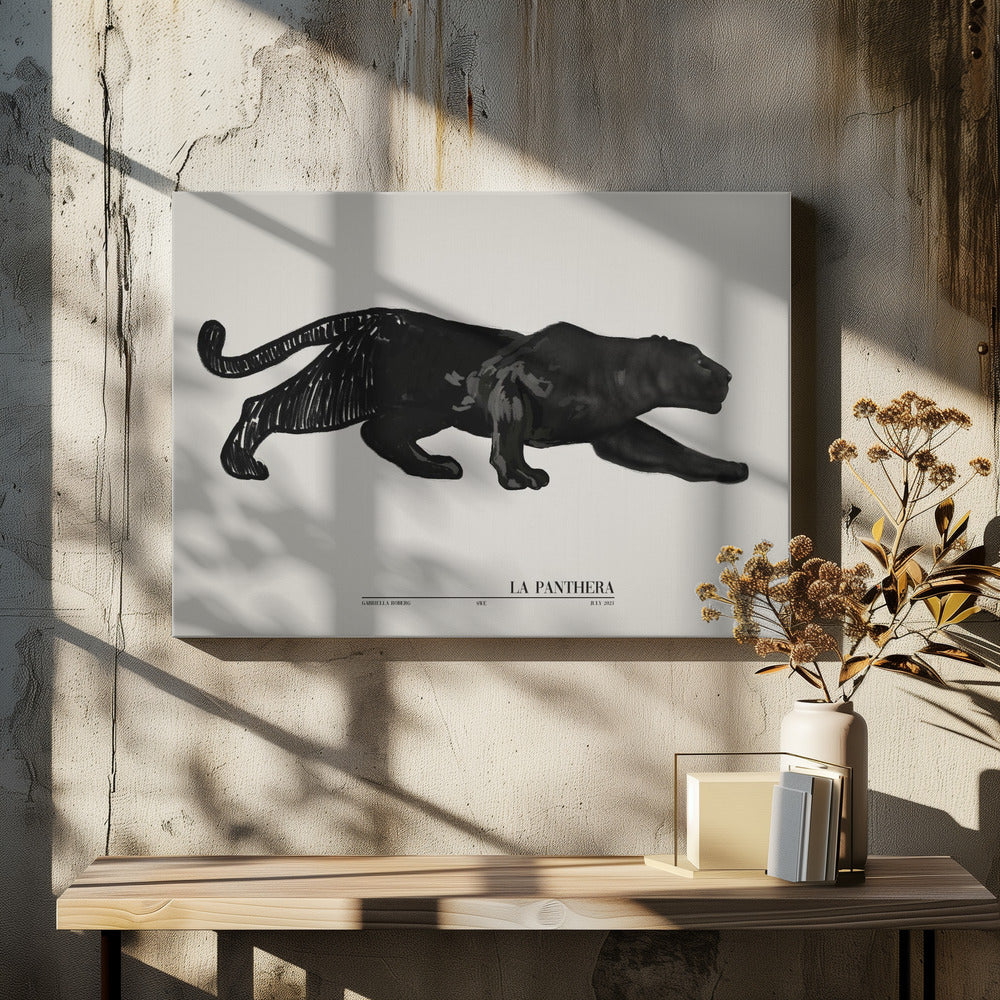 La Panthera (schwarz) | Leinwand