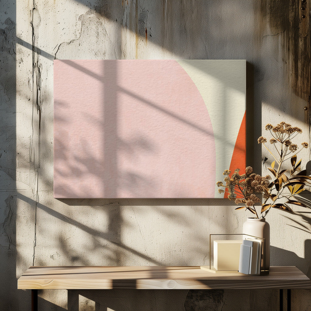 Warme Pastellgeometrie | Leinwand