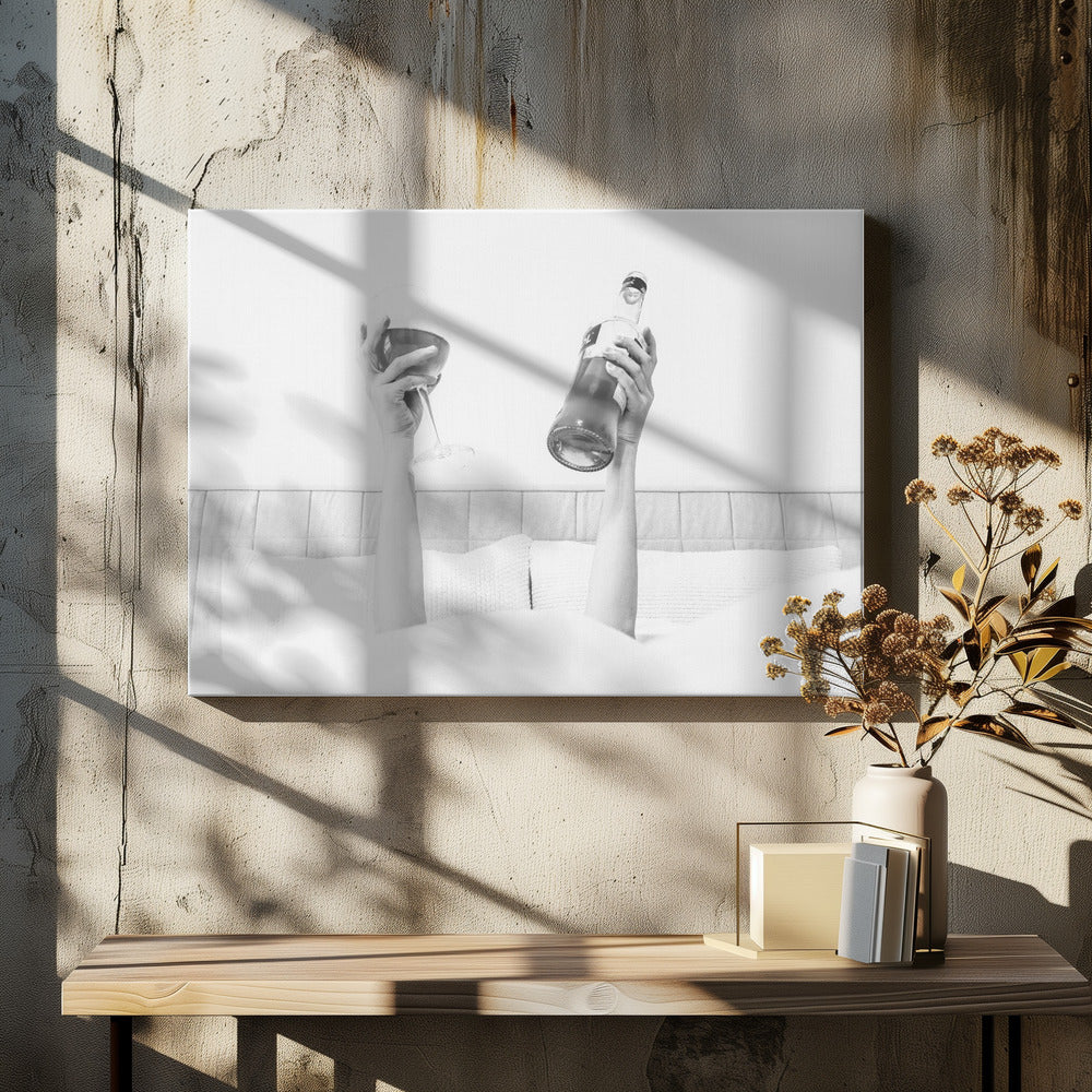 Aperol im Bett Horizontal | Leinwand