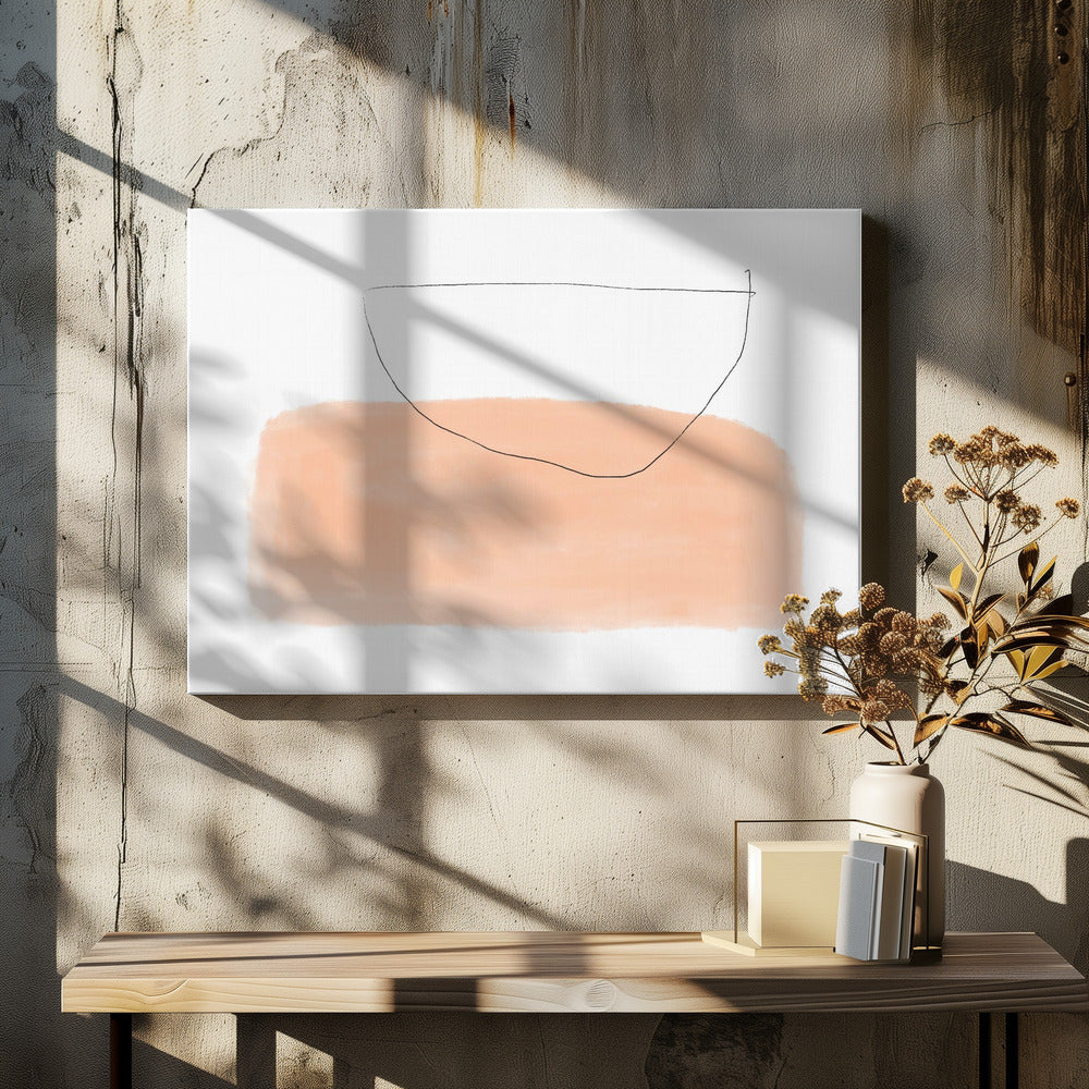Schale auf Pfirsich-Leinwand | Leinwand