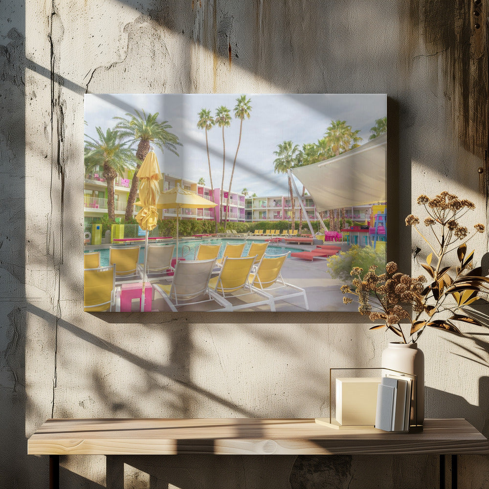 Poolside im Saguaro Hotel - Palm Springs | Leinwand