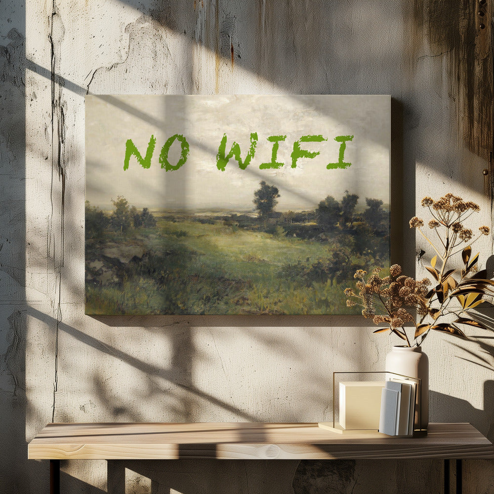 Kein WLAN / Ölgemälde Landschaft | Leinwand