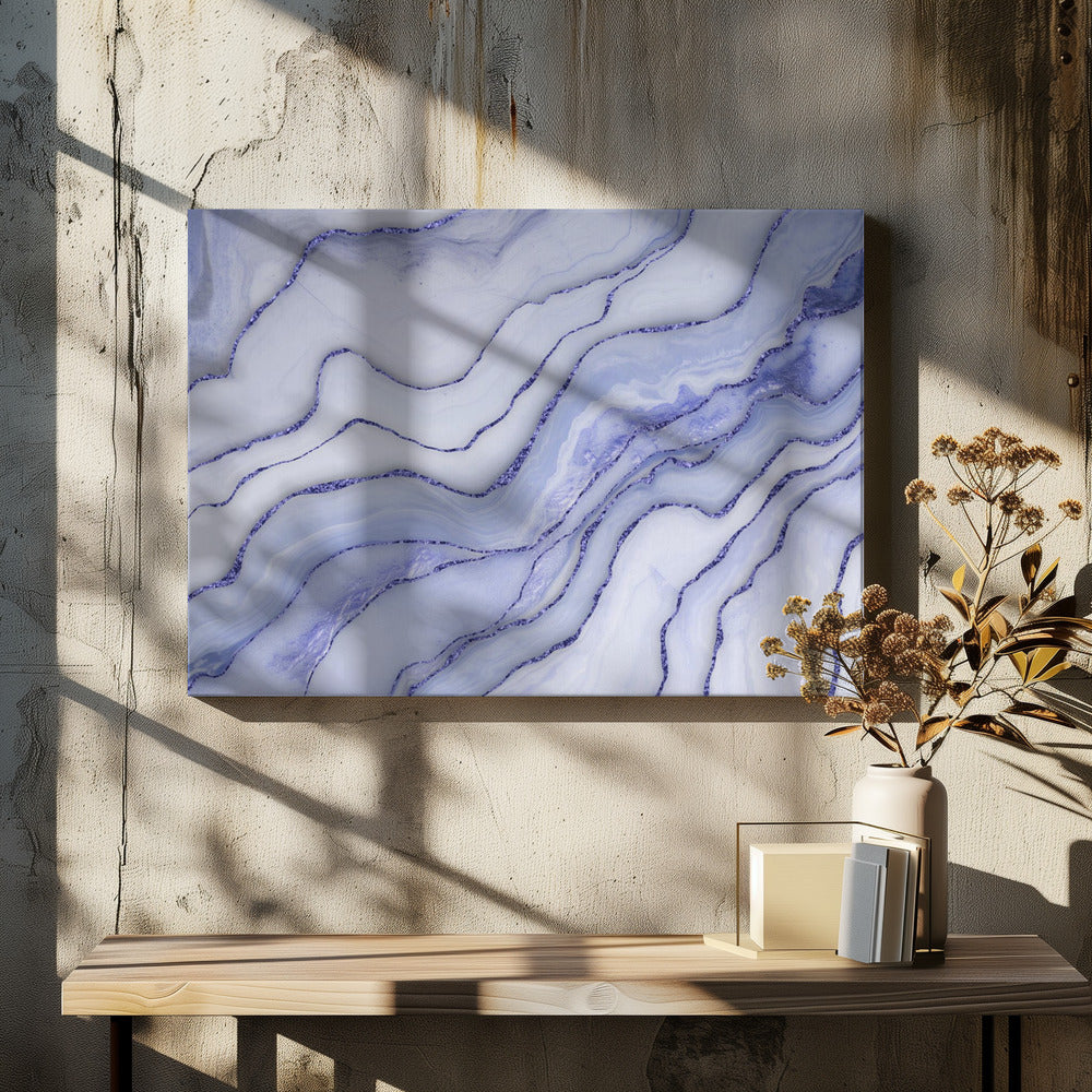 Marmor Luxus Blau | Leinwand