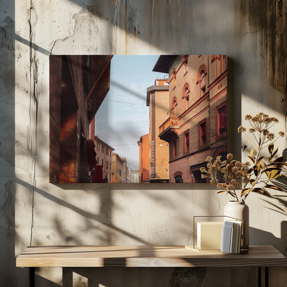 Sonnenuntergang in Bologna | Italien Reisefotografie | Leinwand