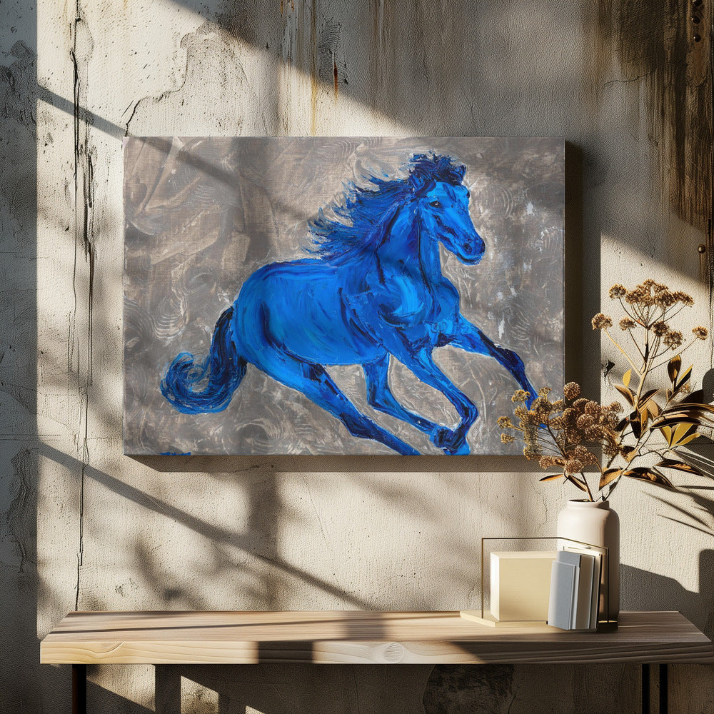 Blaues Pferd | Leinwand