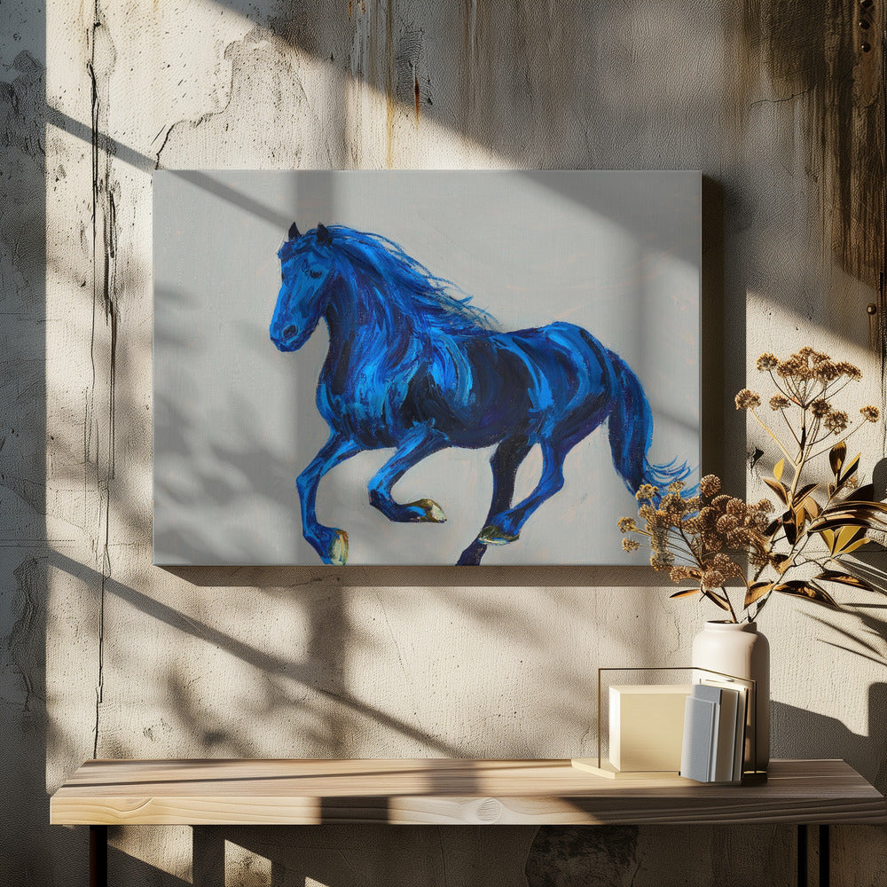 Ein blaues Pferd | Leinwand