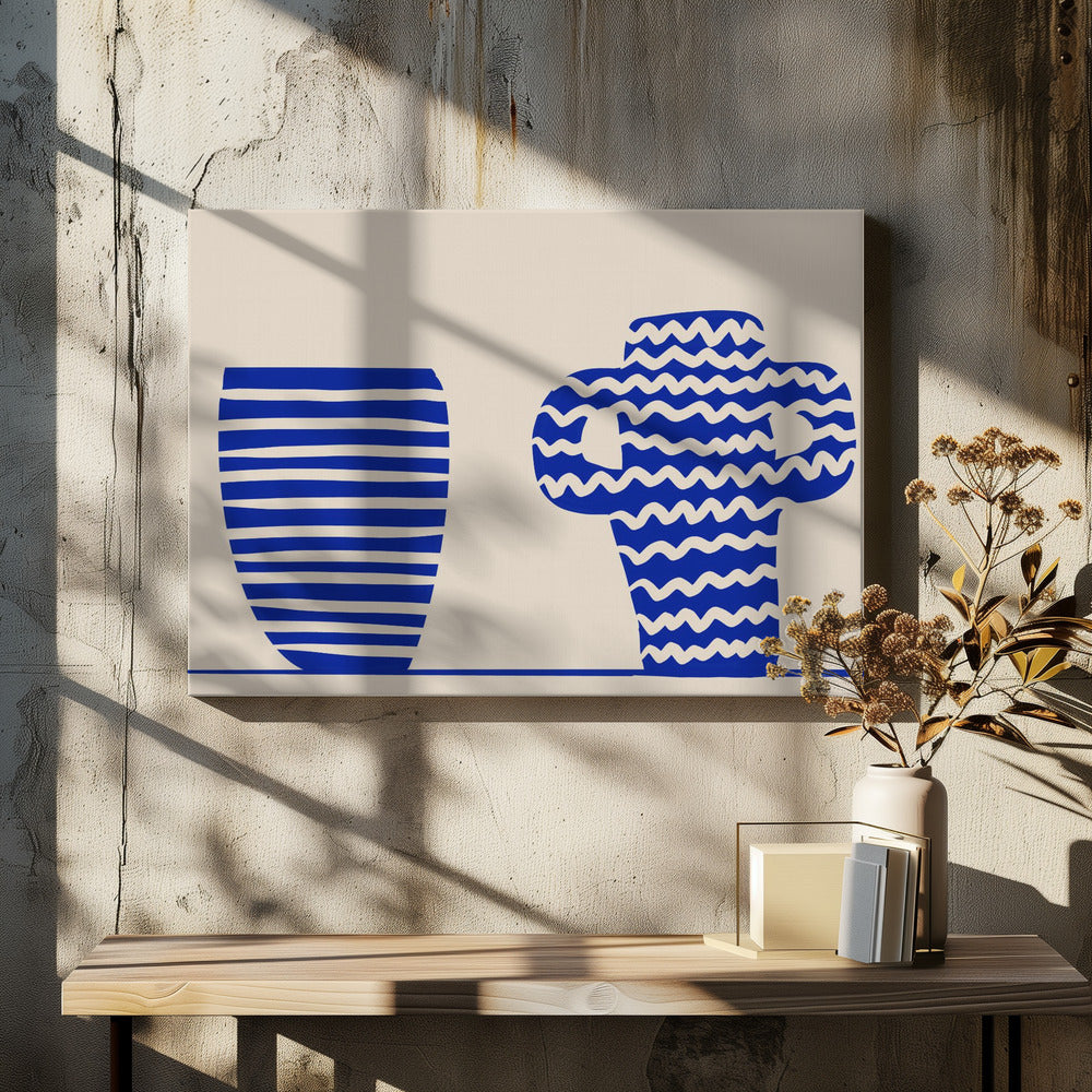 Blaue Vasen | Leinwand