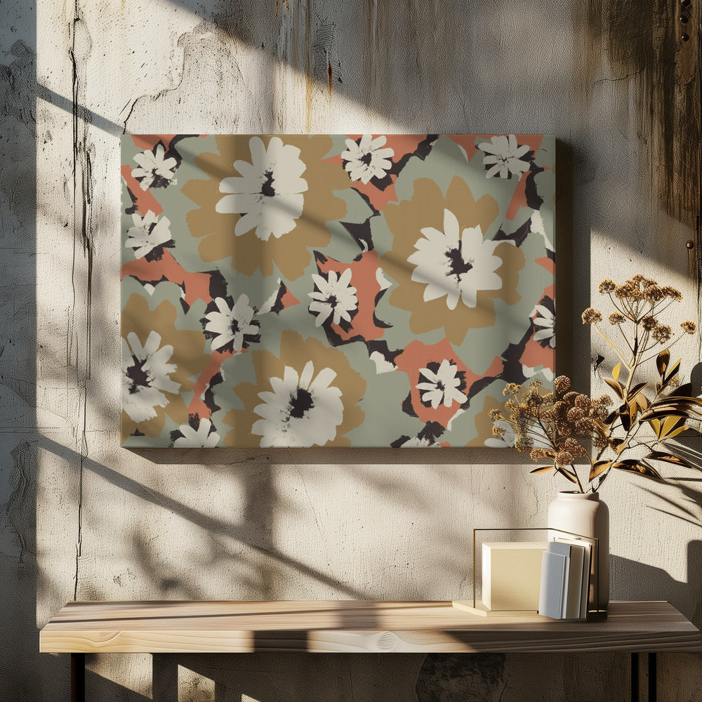 Kräftige Blumensymphonie | Leinwand