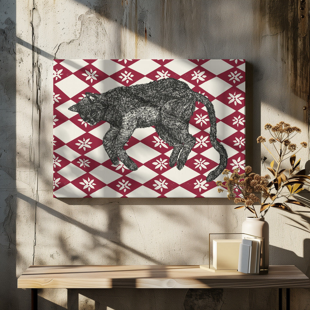 Schlafende Katze I | Leinwand