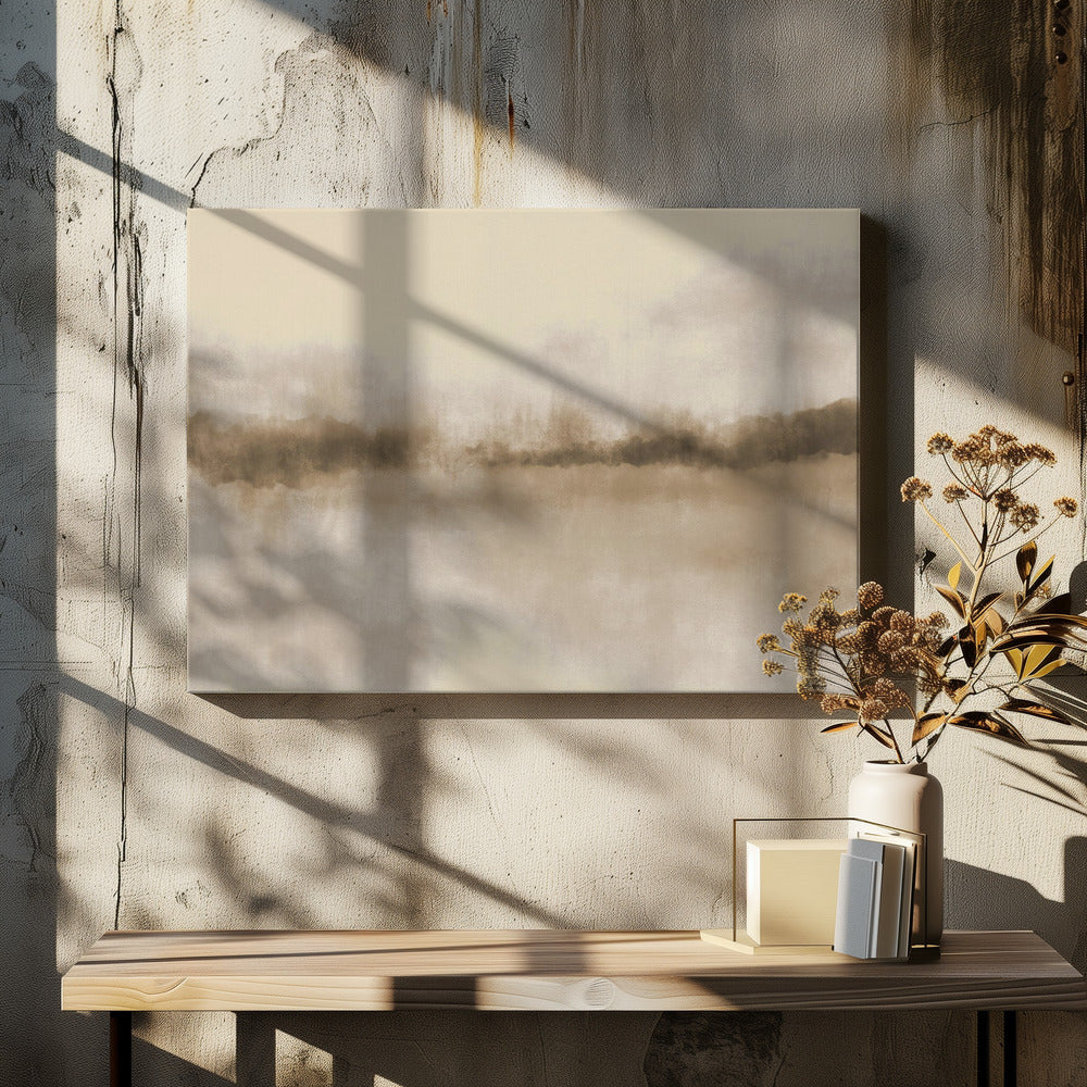 Abstract Landscape in neutral browns | Canvas