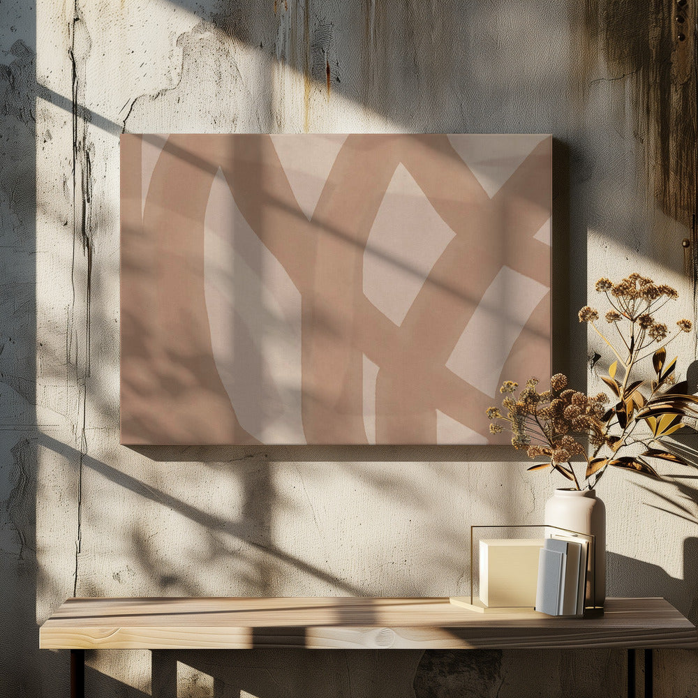 Neutral Abstract Watercolor In Nude and Pastel 9 | Canvas