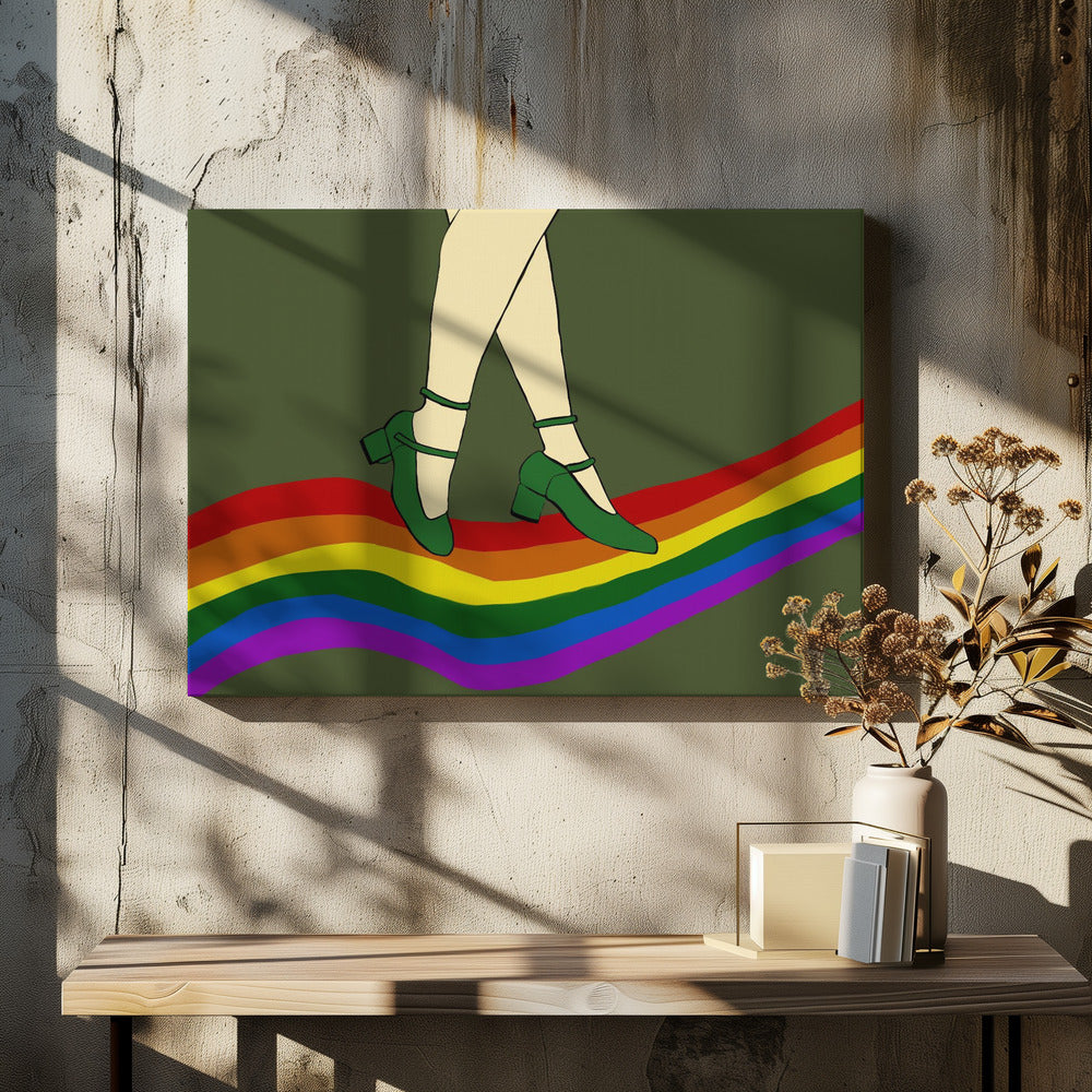 Regenbogenspaziergang | Leinwand