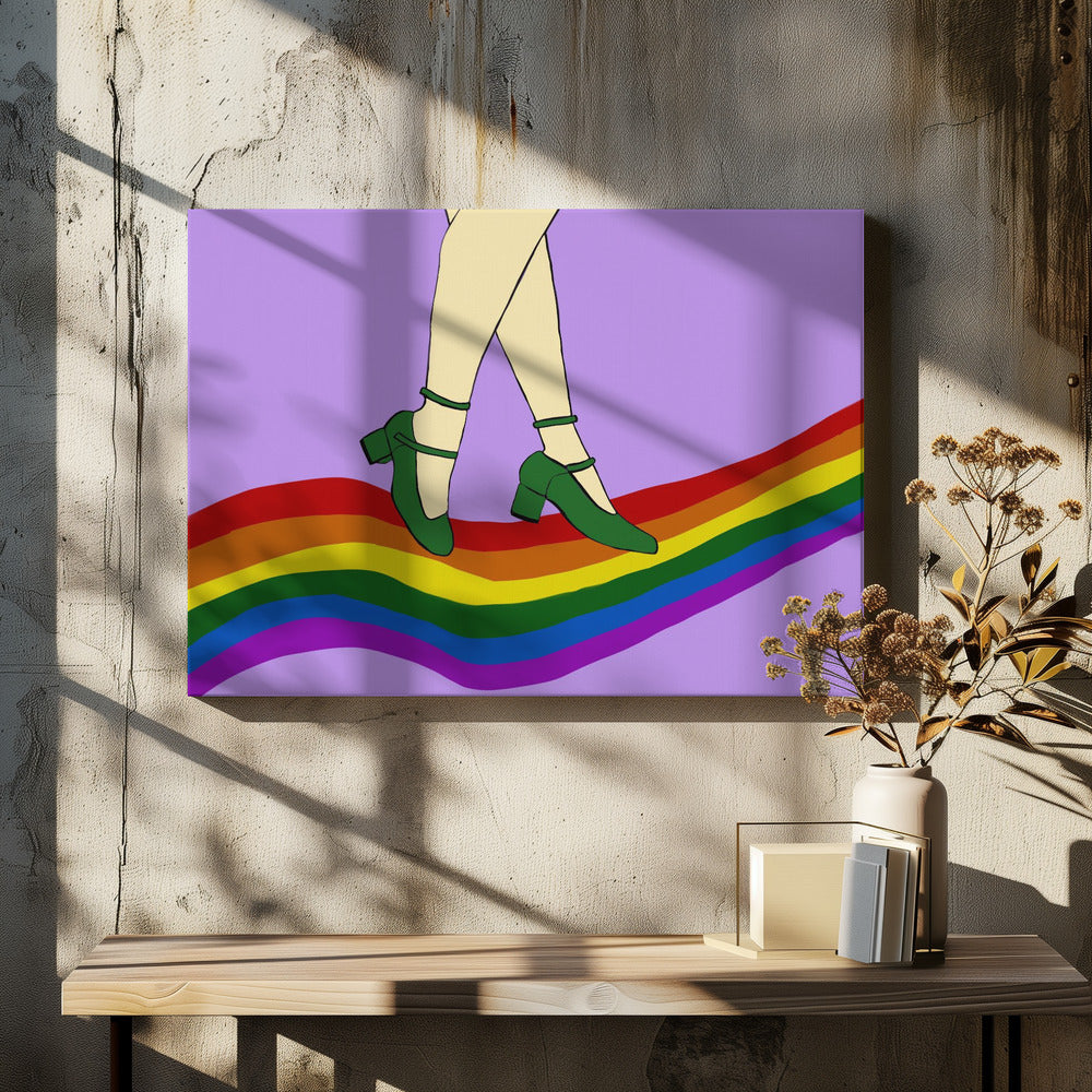 Regenbogenspaziergang | Leinwand