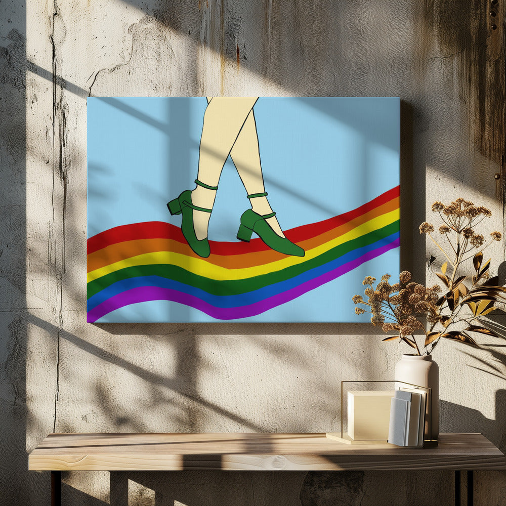 Regenbogenspaziergang | Leinwand