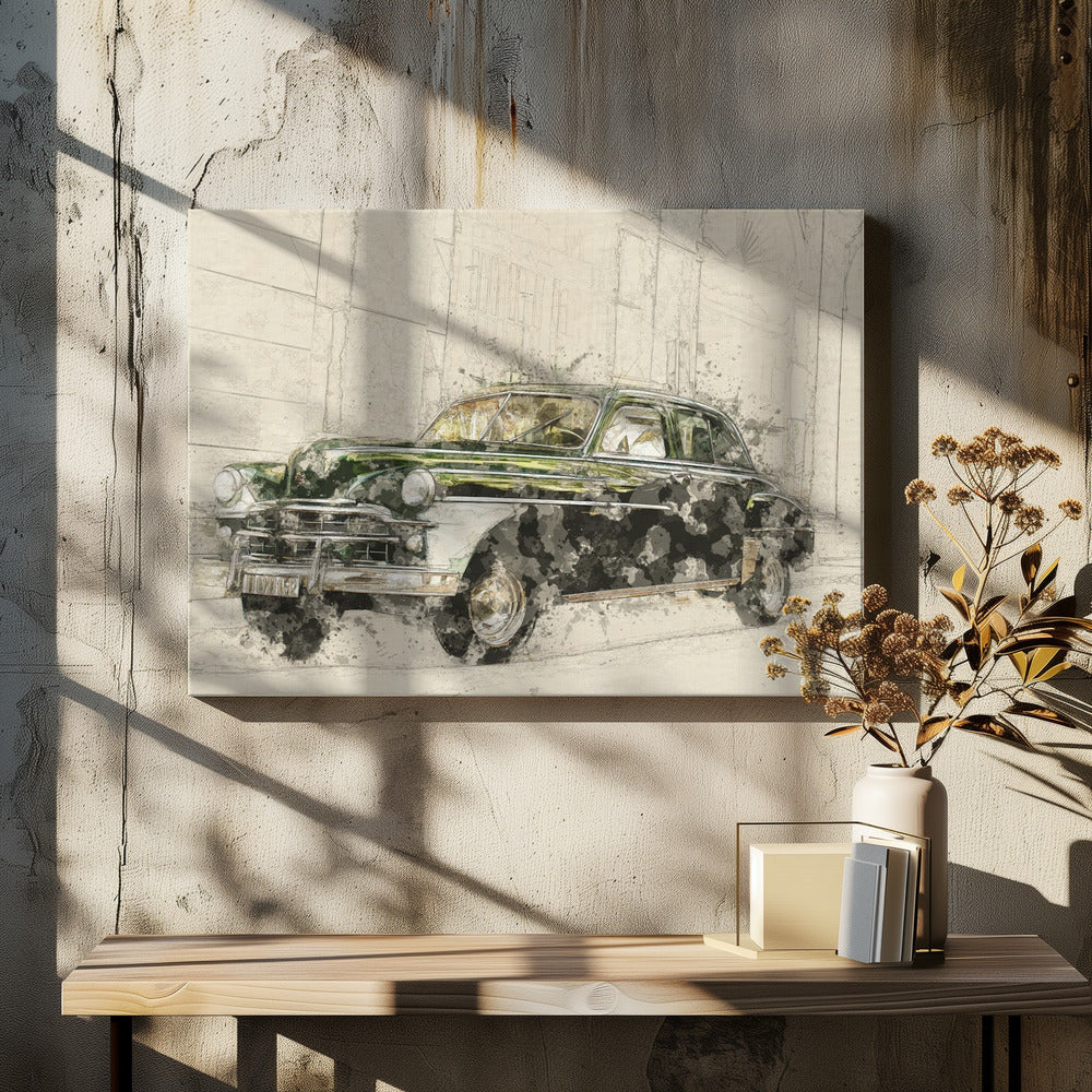 Retro Car | Canvas
