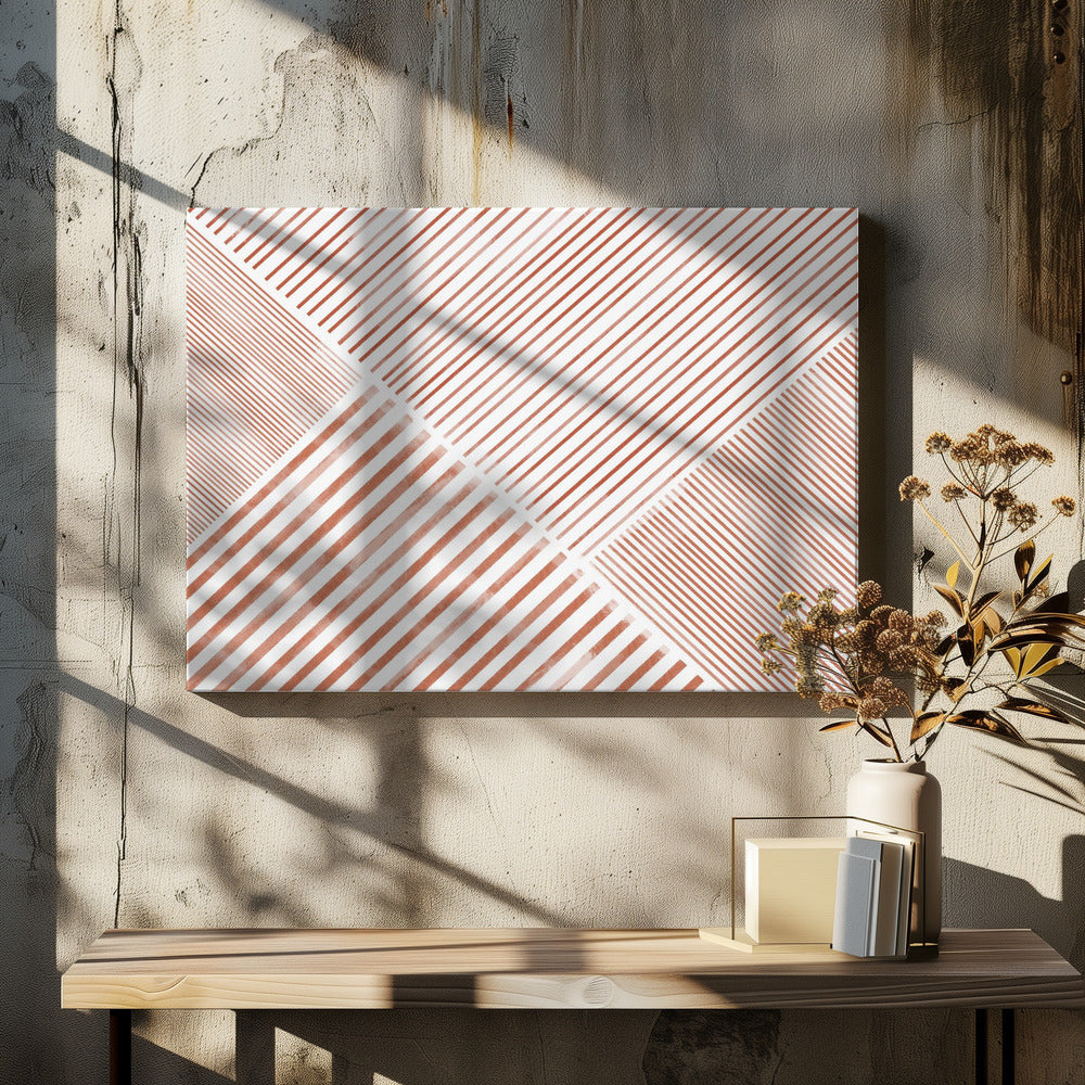 Gestreifte Geometrie | Leinwand