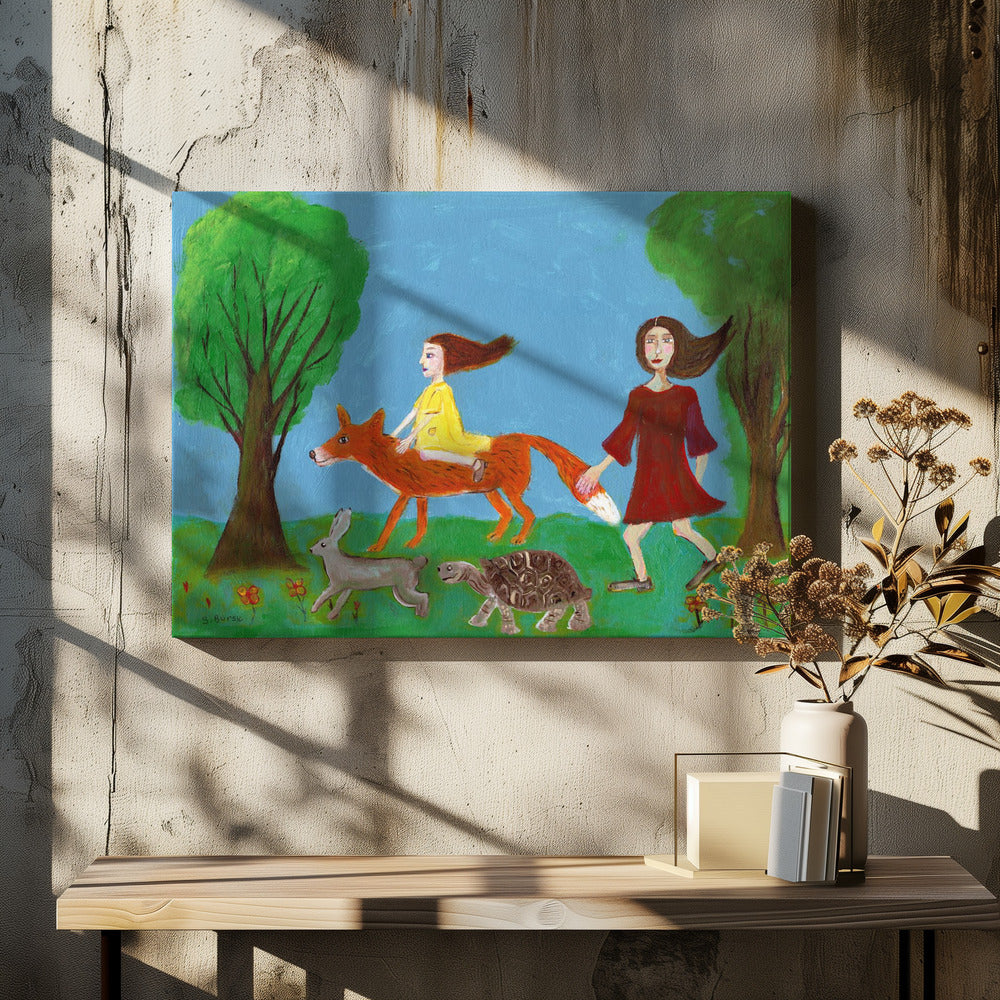 Spaziergang im Wald | Leinwand