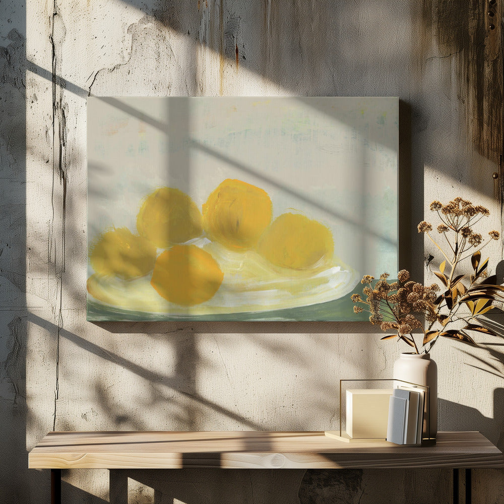 Limoni sul piatto No 1 | Canvas