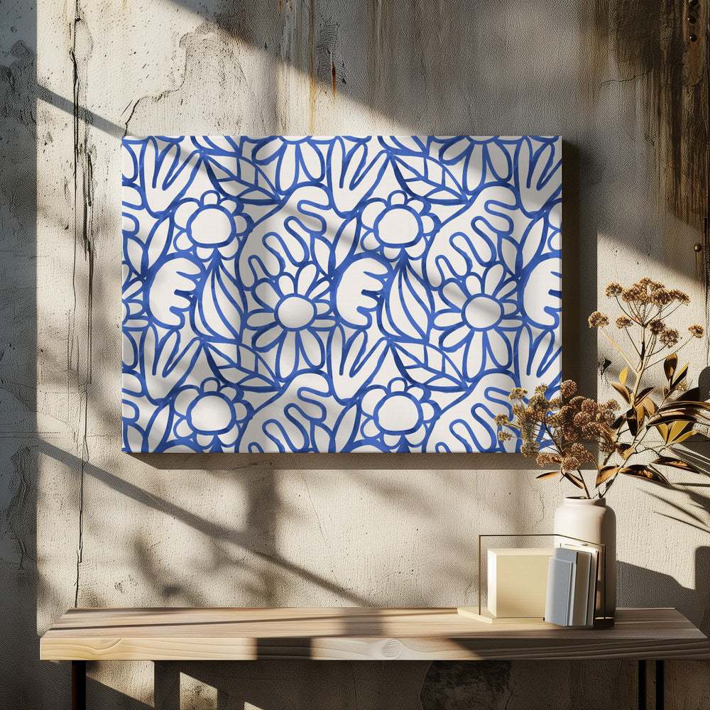 Florales Harmonie-Labyrinth | Leinwand
