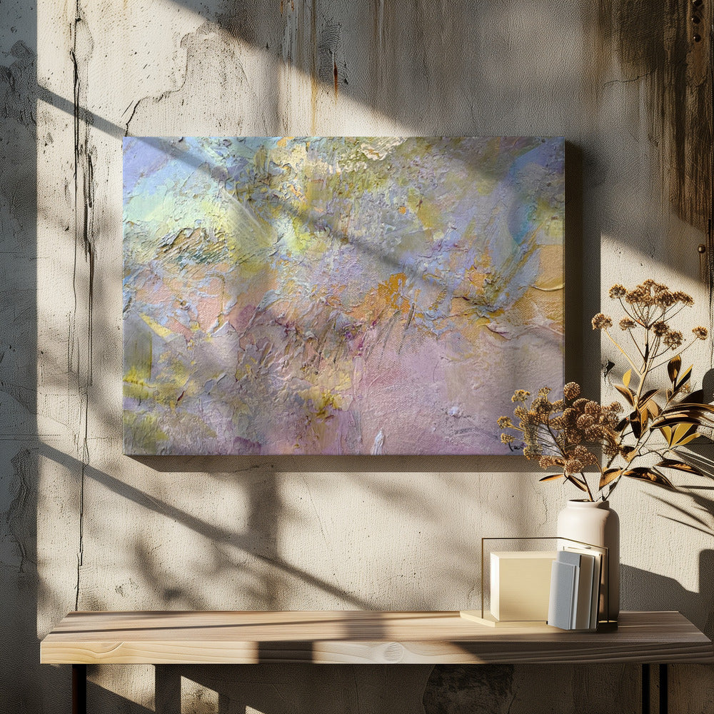 Verträumter Pastell-Wandteppich | Leinwand