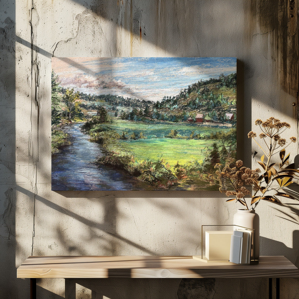 Ruhiges Flusstal | Leinwand