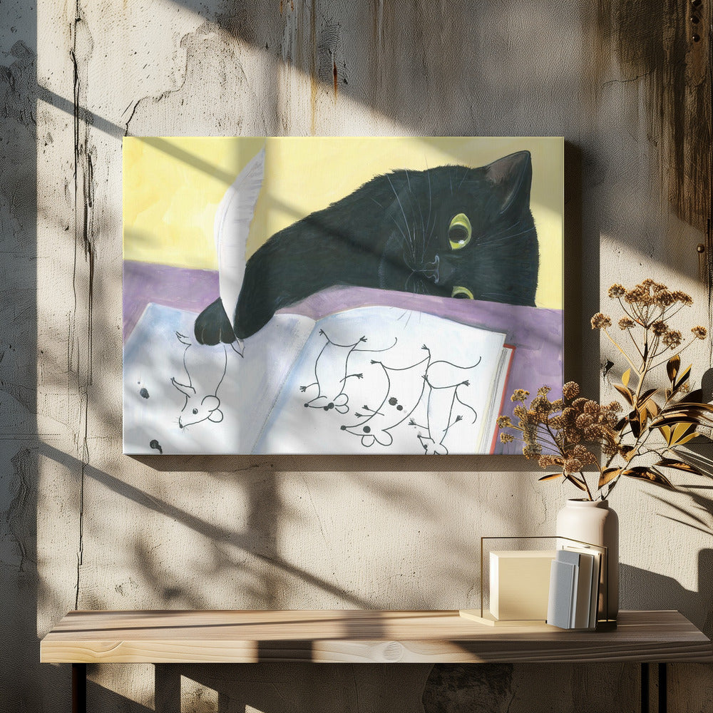 Katzenartige Fantasie | Leinwand