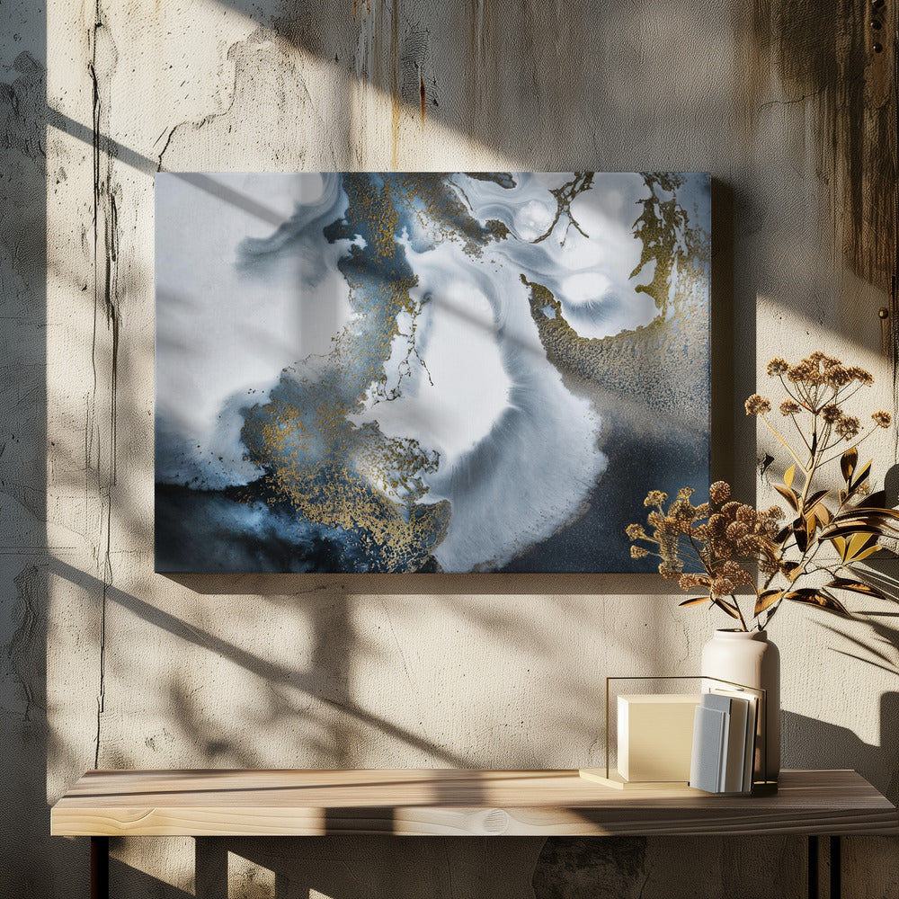 Black White and Gold "Midnight Motion" | Canvas