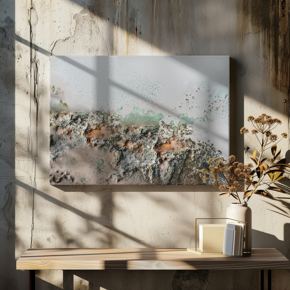Irdische Fragmente - Küstenreliefkunst | Leinwand