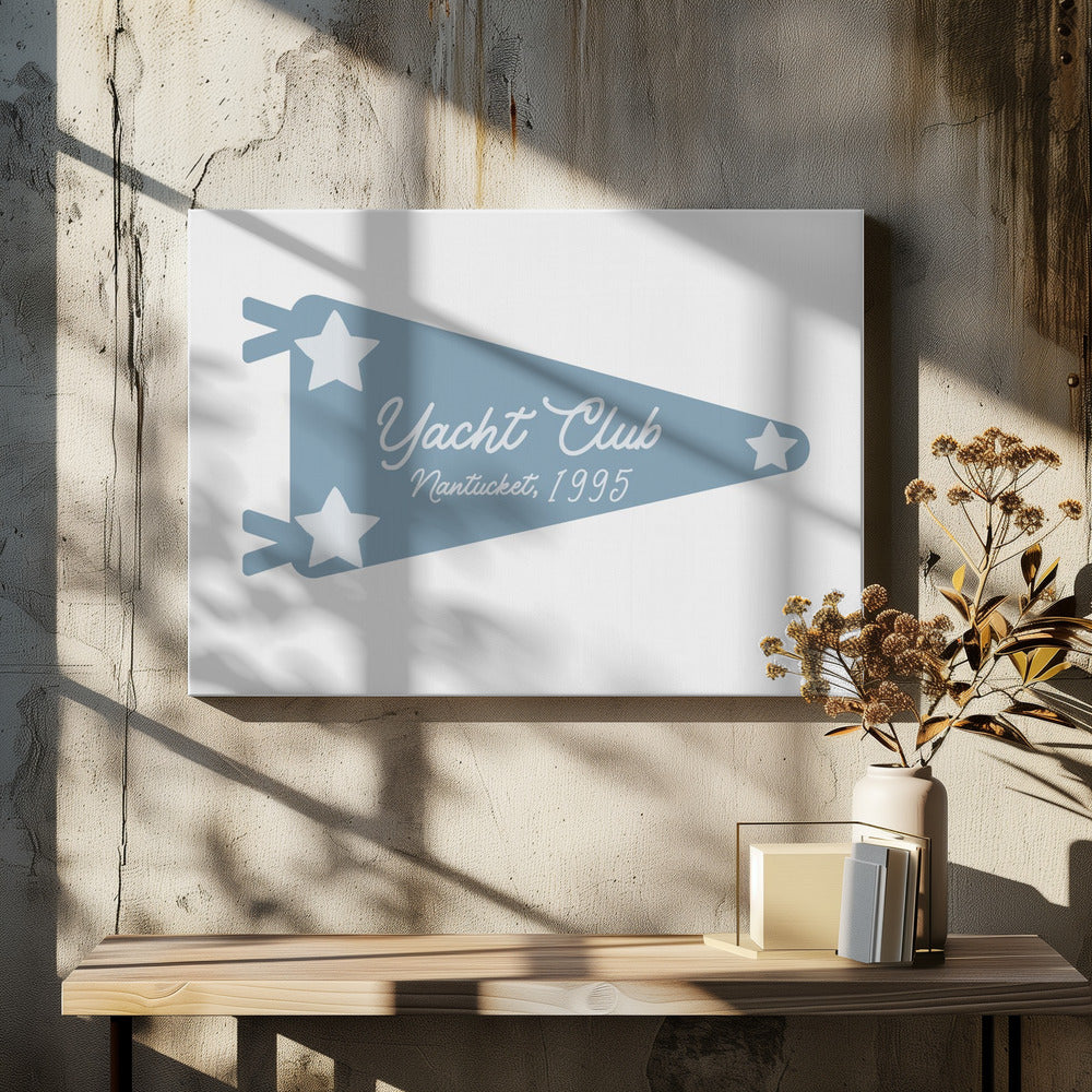 Blauer Wimpel des Yachtclubs | Leinwand