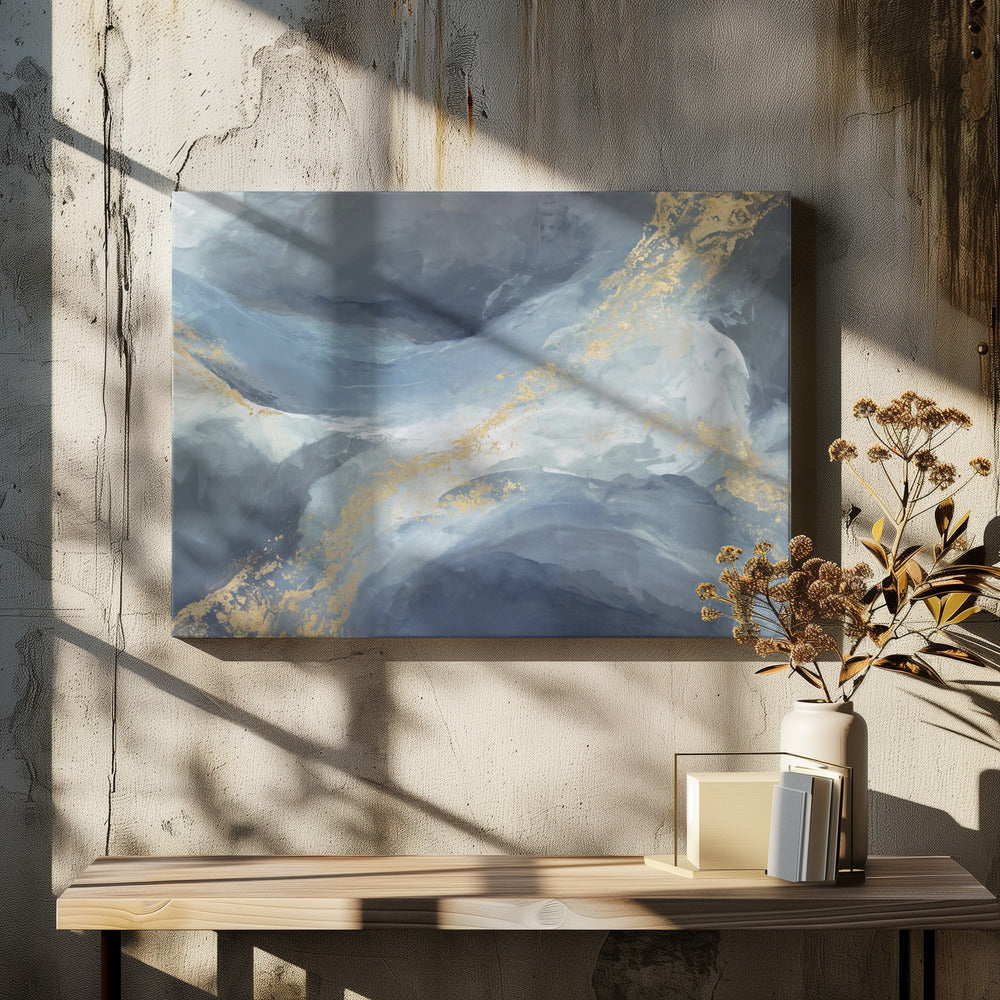 Goldene Strömungen | Leinwand
