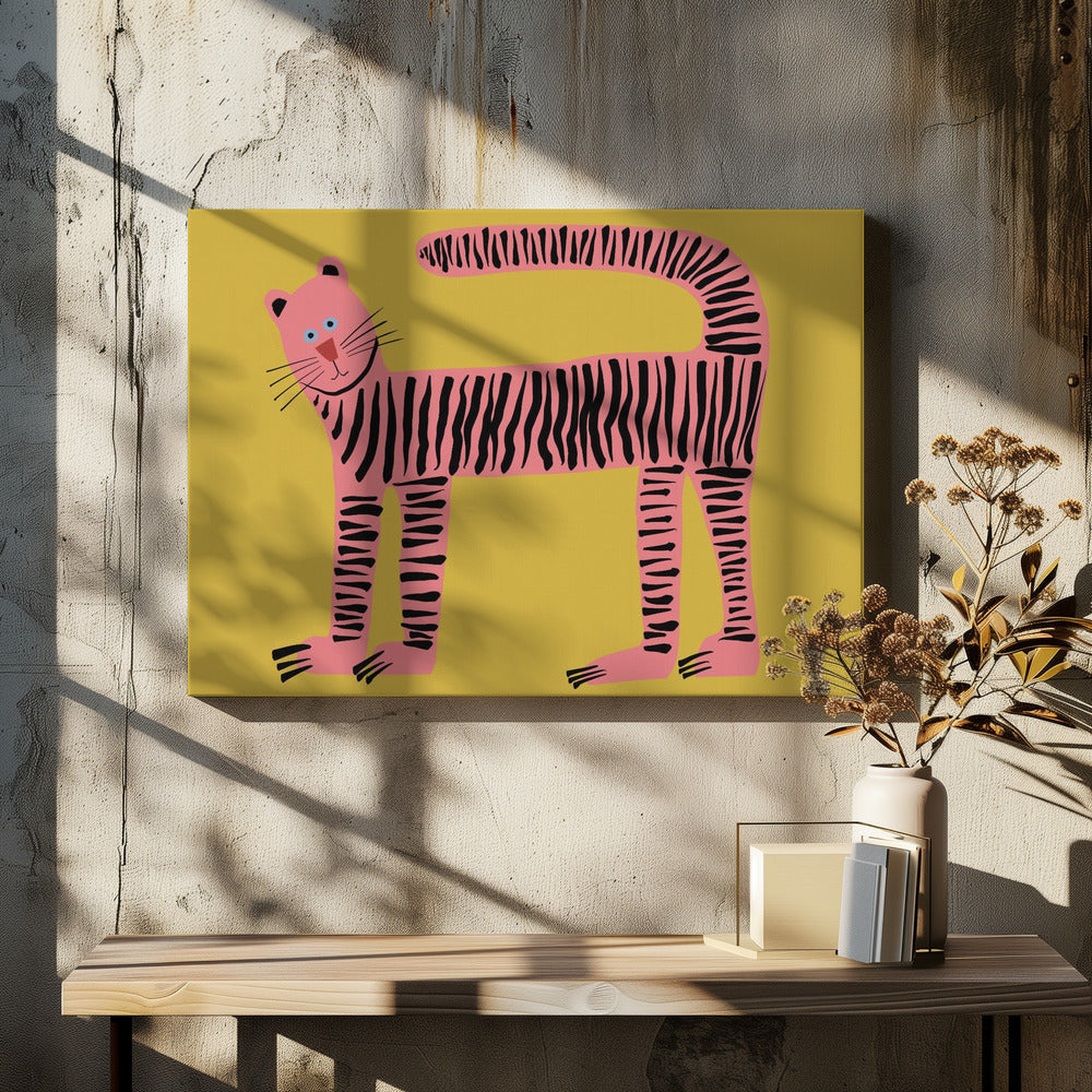 Tigerkatze gelb | Leinwand