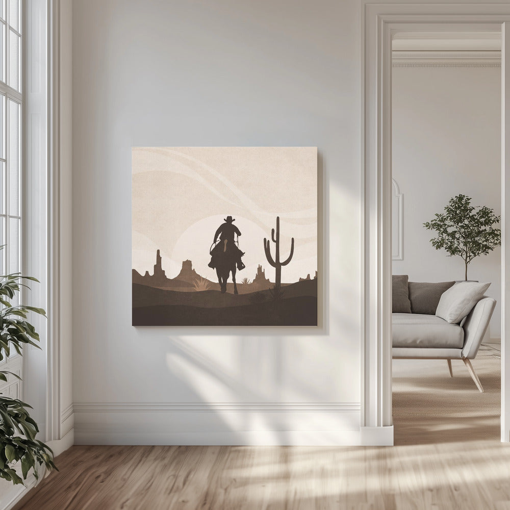 Cowboys ferner Ritt | Leinwand